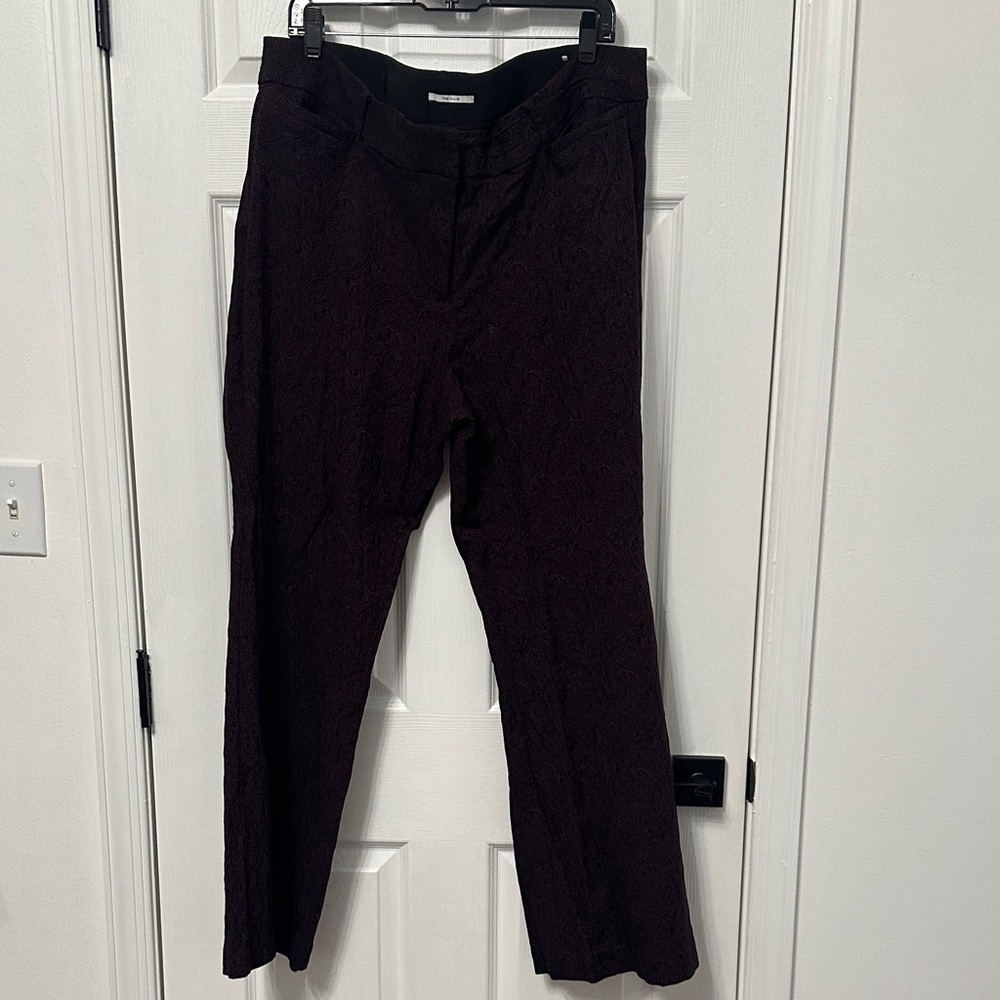 Women’s Burgundy Paisley Design Slacks